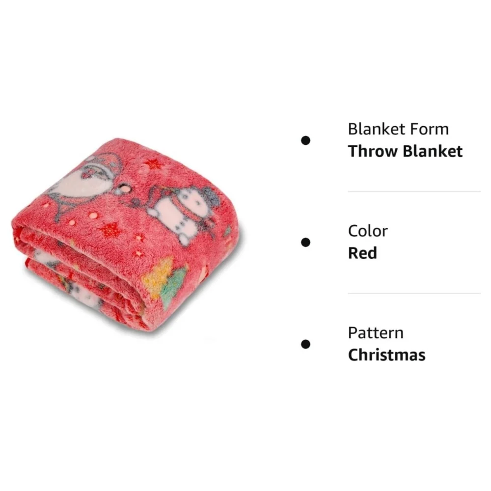 Forestar Glow in the Dark Wearable Kids Christmas Throw Blanket 50
